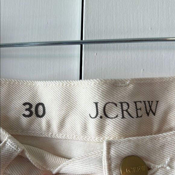 NWT J. CREW 84 KICK OUT CREAM BEIGE FLARE LEG JEANS DENIM ANKLE PANTS SIZE 30 - Picture 2 of 9